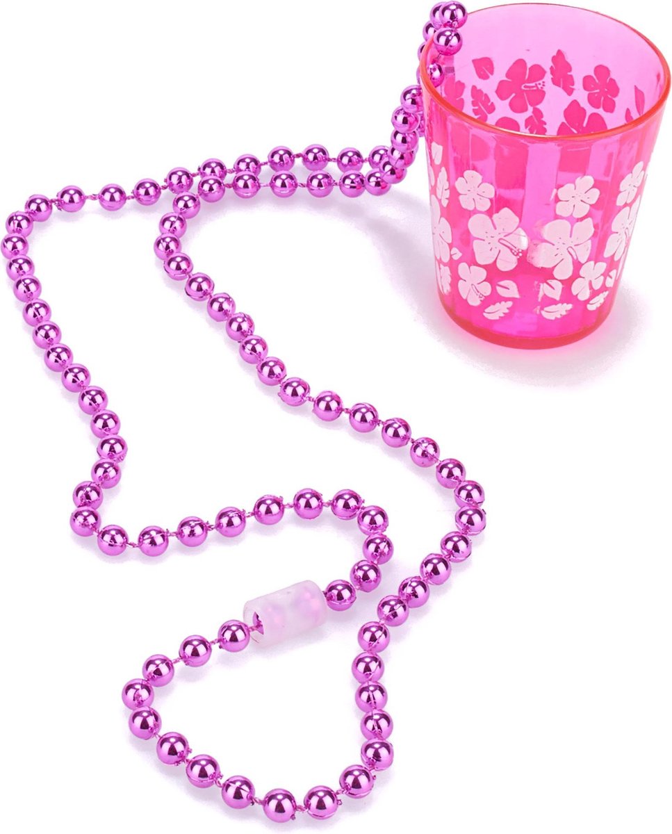 SMIFFYS - Roze ketting met bekertje voor volwassenen - Accessoires > Sieraden